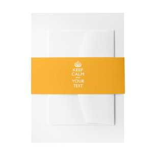 Bandeau De Faire-part Sun Yellow KEEP CALM AND Your Creative Text