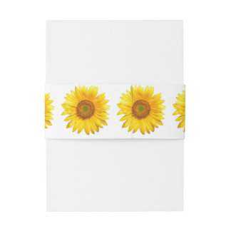 Bandeau De Faire-part Sunflower Invitation Belly Band