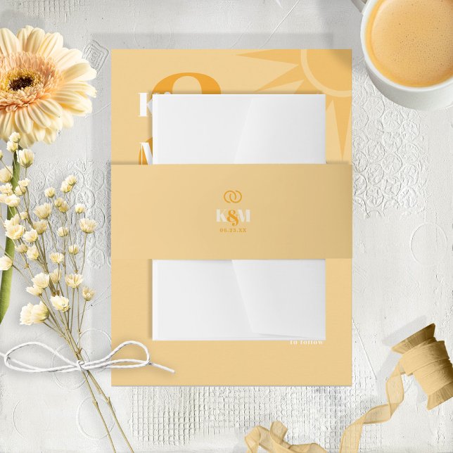 Bandeau De Faire-part Sunshine Typographie Mariage Beurre jaune ID1048 (Créateur téléchargé)
