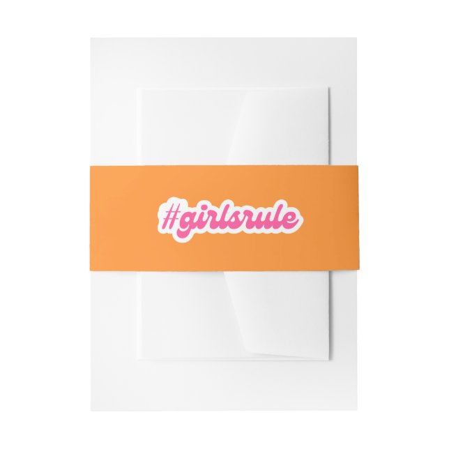 Bandeau De Faire-part Super Girl Power Baby shower Belly Band (Devant example)