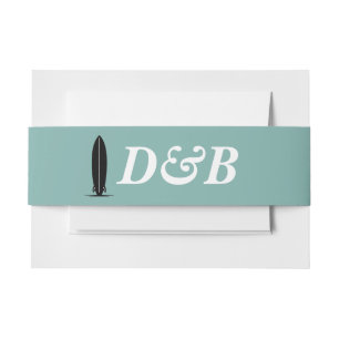 Bandeau De Faire-part Surf Mariage en couple