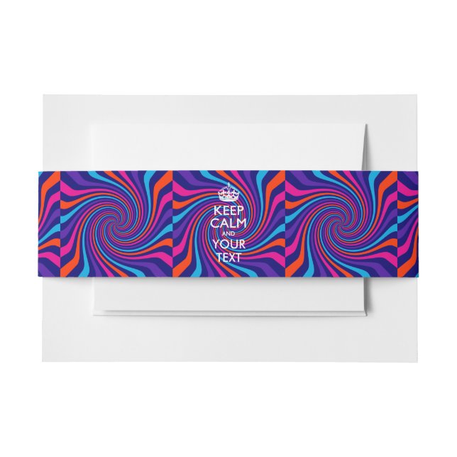 Bandeau De Faire-part Swirl CONSERVEZ CALME ET votre texte créatif (Devant Example)