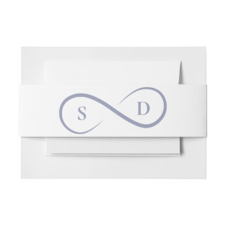 Bandeau De Faire-part Symbole d'infini minimaliste en poudre Mariage ble