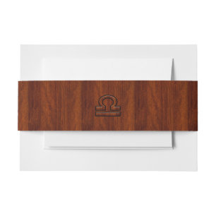 Bandeau De Faire-part Symbole du Zodiac de Libra sur l'impression style