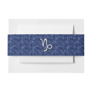 Bandeau De Faire-part Symbole du Zodiaque de Capricorne sur camo numériq
