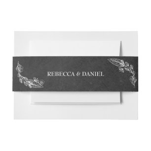 Bandeau De Faire-part Tableau à bascule Garland floral dessiné à la main