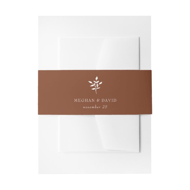 Bandeau De Faire-part Teracotta rustique Simple Mariage botanique modern (Devant example)