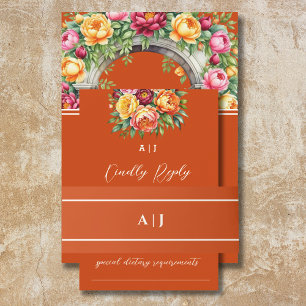 Bandeau De Faire-part Terracotta Monogram Faire-part de mariage Belly Ba