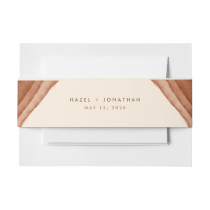 Bandeau De Faire-part Terracotta Ombre Boho minimaliste
