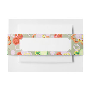 Bandeau De Faire-part Texture avec des tranches de légumes