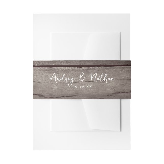 Bandeau De Faire-part Texture de Rustic (Devant example)