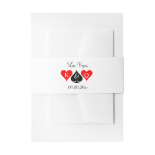 Bandeau De Faire-part Thème de poker mariage de Las Vegas
