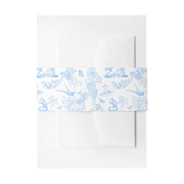 Bandeau De Faire-part Toile de Chinoiserie de la Jungle de Preppy (Devant example)