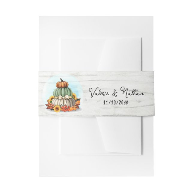 Bandeau De Faire-part Tournesol Citrouille Campagne Rustique Mariage de  (Devant example)