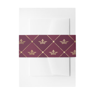 Bandeau De Faire-part treillis de la Couronne bourguignonne et or