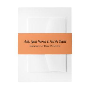 Bandeau De Faire-part Trend Color Fresh Tangerine Invitation Bande ventr