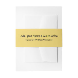Bandeau De Faire-part Trend Color Soft Yellow Invitation Bande ventre