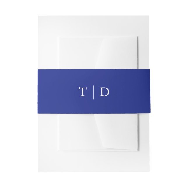 Bandeau De Faire-part Trisha Royal Blue Mariage moderne (Devant example)