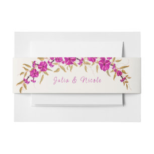 Bandeau De Faire-part Trumpet sauvage violet Vin Fleur Jardin Mariage