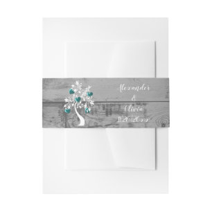 Bandeau De Faire-part Turquoise Arbre des Coeurs Mariage Inviter Belly B