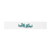 Turquoise Elegant Dragons Mariage Belly Bands