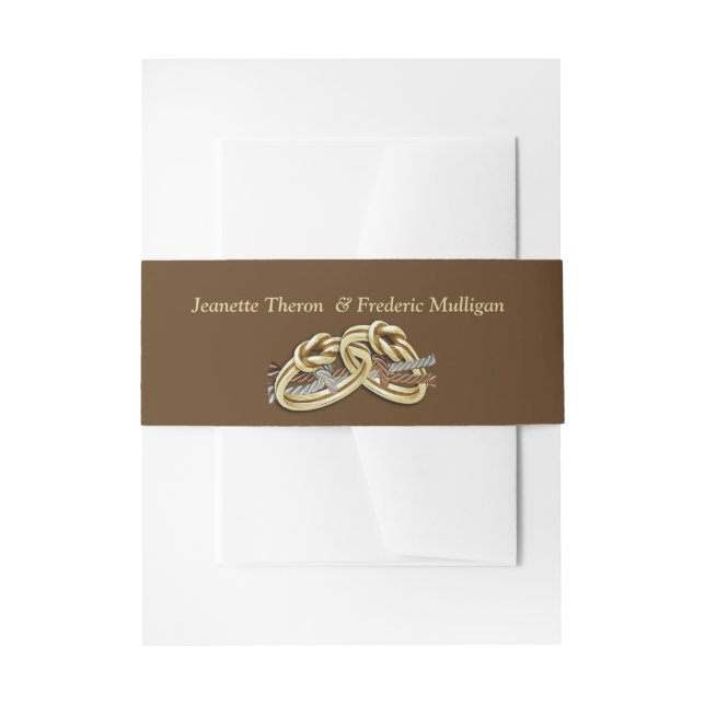 Bandeau De Faire-part Tying Knot Celebration Belly Band (Devant example)