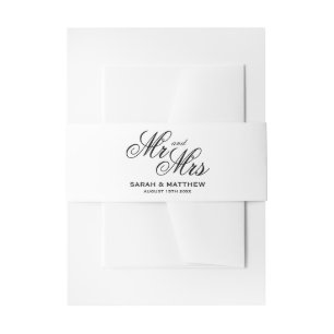 Bandeau De Faire-part Typographie classique mariage M. et Mme.