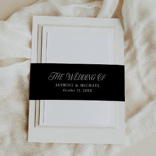 Bandeau De Faire-part Typographie élégante Mariage noir et blanc
