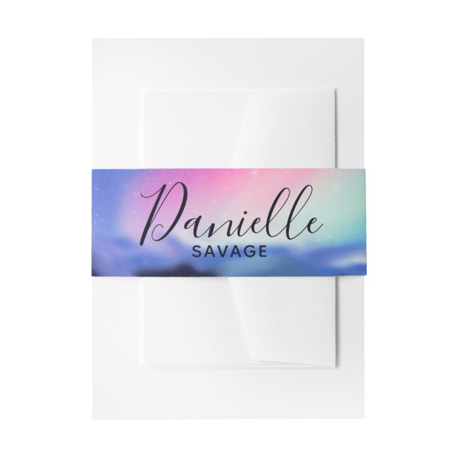 Bandeau De Faire-part Un Million Aurora Dreams Invitation Bande de ventr (Devant example)