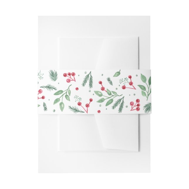 Bandeau De Faire-part Vacances d'aquarelle de Winterberries (Devant example)