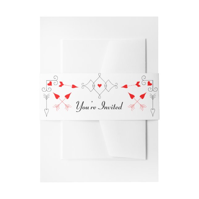 Bandeau De Faire-part Vegas Cupid's Hearts Diamond Mariage (Devant example)