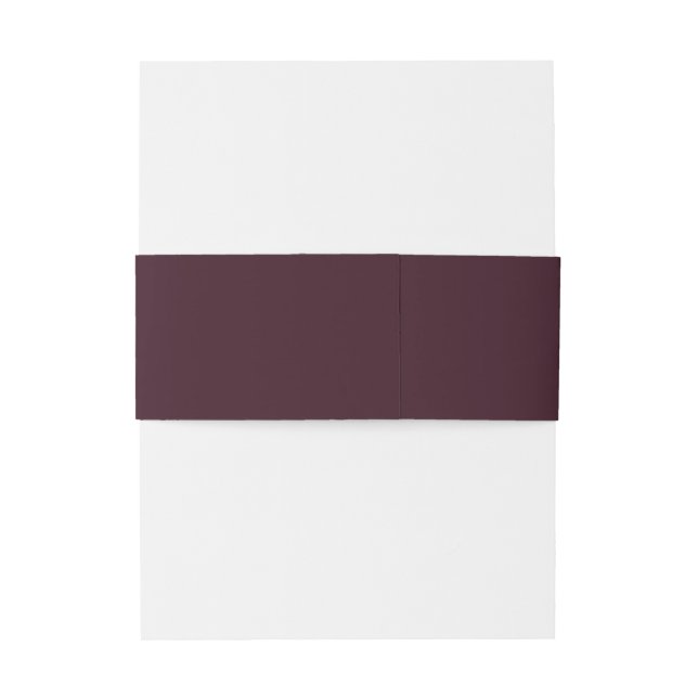 Bandeau De Faire-part Velvet en Plum foncé (Dos Example)