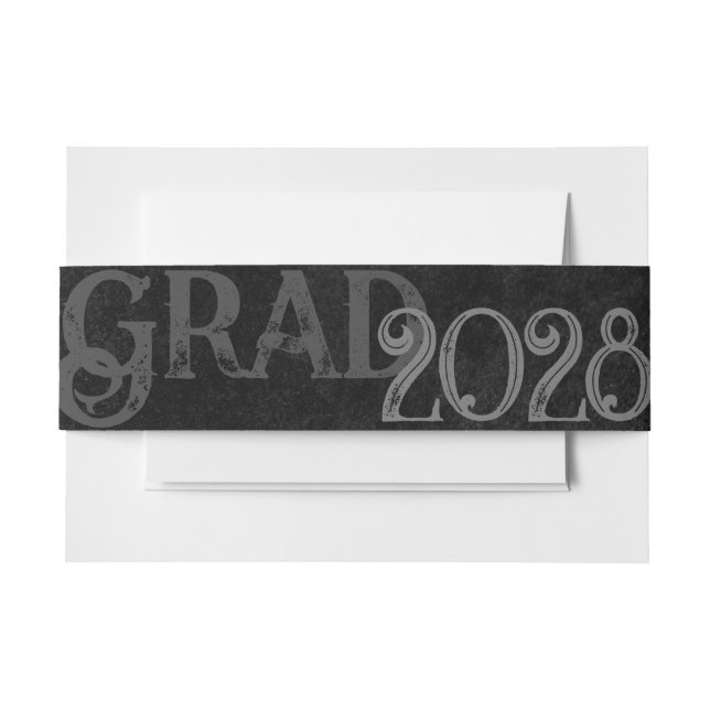 Bandeau De Faire-part Velvet Grad | Onyx Black Jewel Tone Grunge (Devant Example)