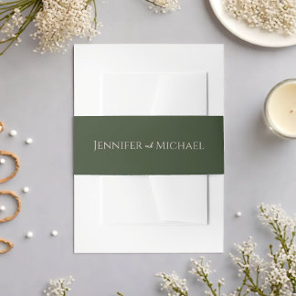 Bandeau De Faire-part Verdure Mariage simple et élégant