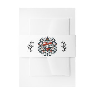 Bandeau De Faire-part Véritable Mariage d'autocollant de tatouage de coe