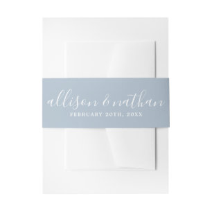 Bandeau De Faire-part Véritable simplicité 1 Mariage bleu glacé de la ma