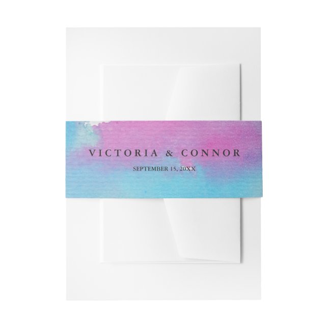 Bandeau De Faire-part Vibrant Dreams Invitation Bande de ventre (Devant example)