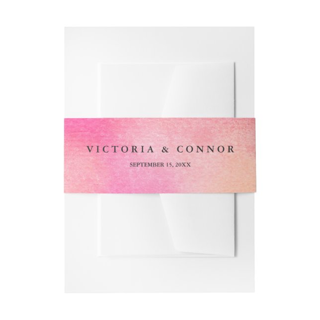 Bandeau De Faire-part Vibrant Dreams Invitation Bande de ventre / Peach  (Devant example)