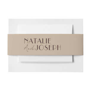 Bandeau De Faire-part Vieux Argent Bordeaux Or Fantaisie Rétro Mariage