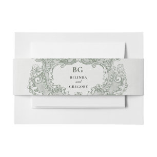 Bandeau De Faire-part Vintage Botanique Vert Jardin Mariage Thème
