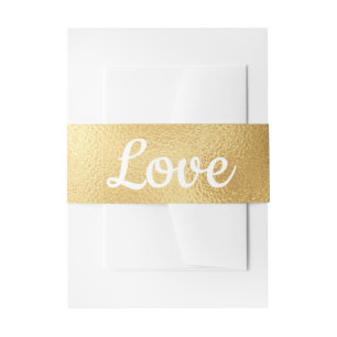 Bandeau De Faire-part Vintage or et blanc Glam Mariage Élégant amour