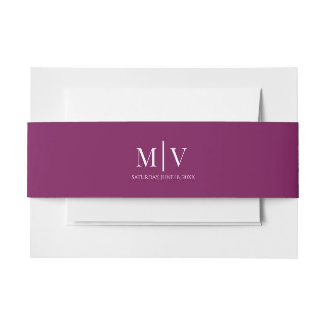Bandeau De Faire-part Violet Magenta violet Mariage (Devant Example)