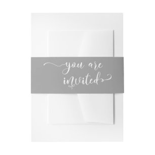 Bandeau De Faire-part Vous êtes invité à écrire une typographie gris et