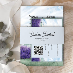 Bandeau De Faire-part Vous êtes invité Simple Moderne Mariage bleu