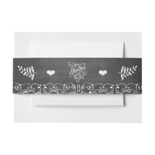 Bandeau De Faire-part Vous Êtes Invité Vintage Modern Chalkboard