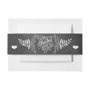 Bandeau De Faire-part Vous Êtes Invité Vintage Modern Chalkboard