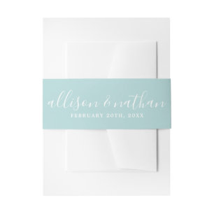 Bandeau De Faire-part Vrai Simplicité 1 Bride Groom Ocean Mist Mariage