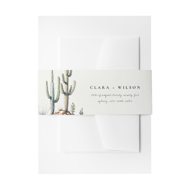 Bandeau De Faire-part Western Boho Cactus Mariage du paysage du désert (Devant example)