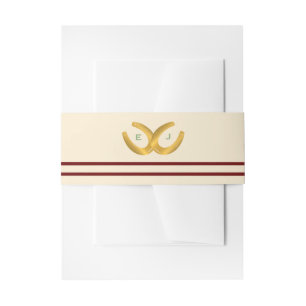 Bandeau De Faire-part Western Horseshoe Mariage
