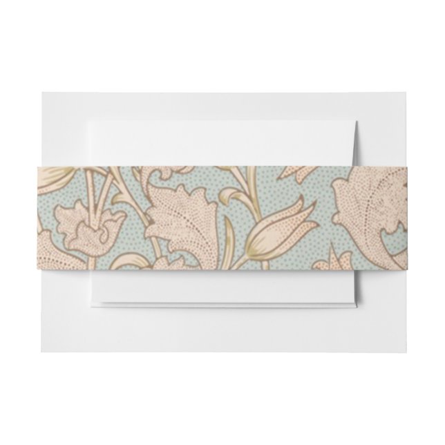 Bandeau De Faire-part William Morris Wild Tulip Fleur Design Floral (Devant Example)